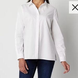 Liz Claiborne white collar shirt